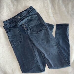 American Eagle Outfitters High Rise Jeans - Charcoal Blue